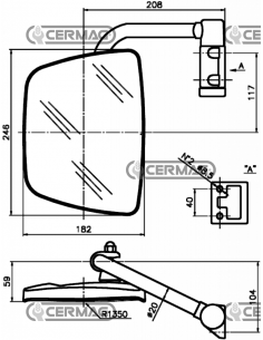 SPECCHIETTO PER TRATTORE